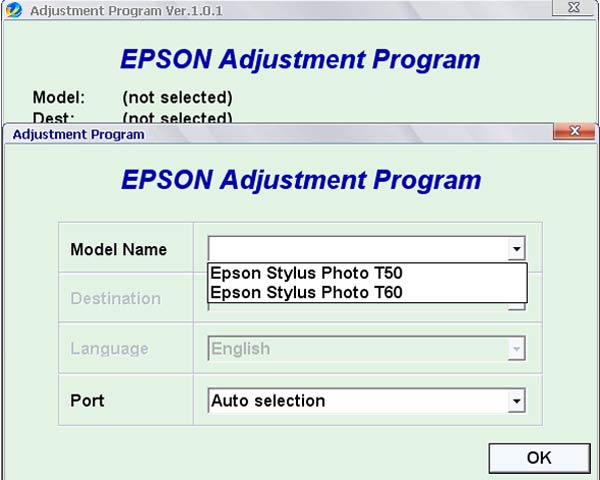 Adjustment Program Epson T50 Adjustment Program Epson T50